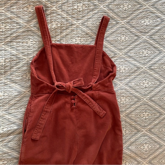 Free People Rust Terra Cotta Josephine Corduroy Overalls - Picture 9 of 9